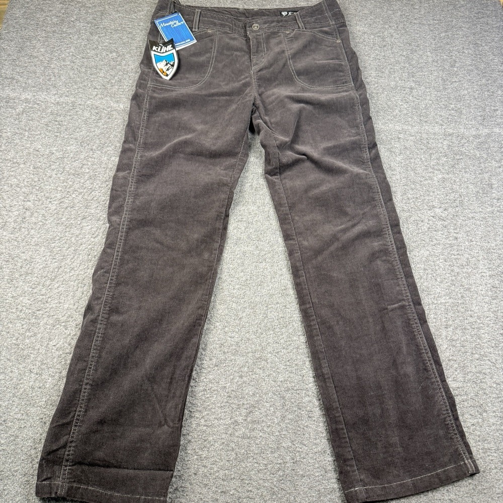 Kuhl Kastra Kord Corduroy Pants Womens Size 12 Black Outdoors Hiking Hike NEW